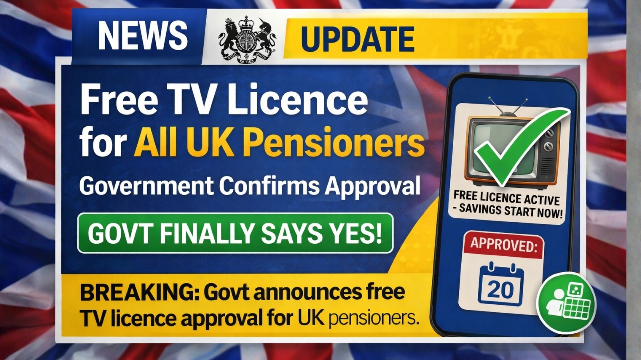 Free TV Licence for All UK Pensioners – Government Confirms Approval