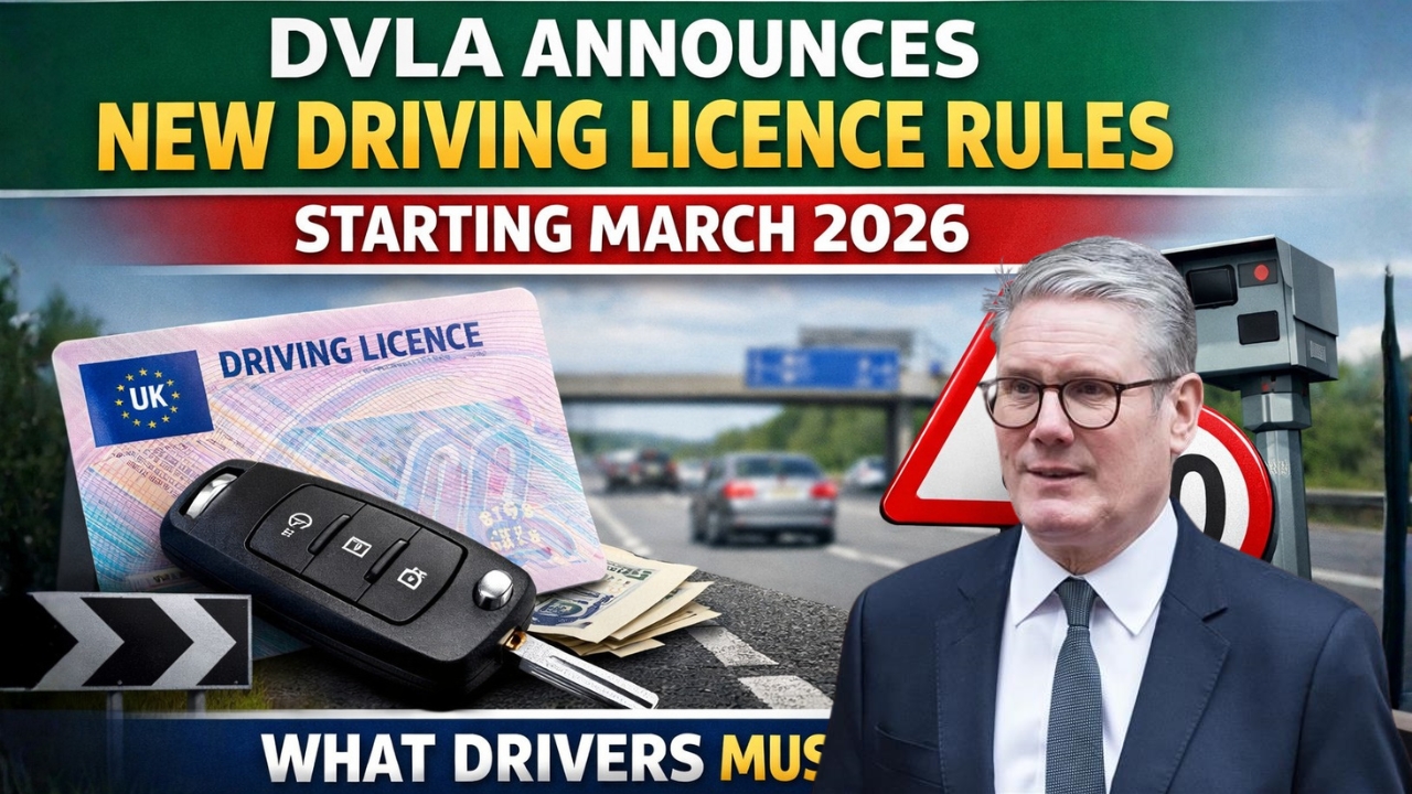 DVLA Announces New Driving Licence Rules Starting March 2026 – What Drivers Must Know